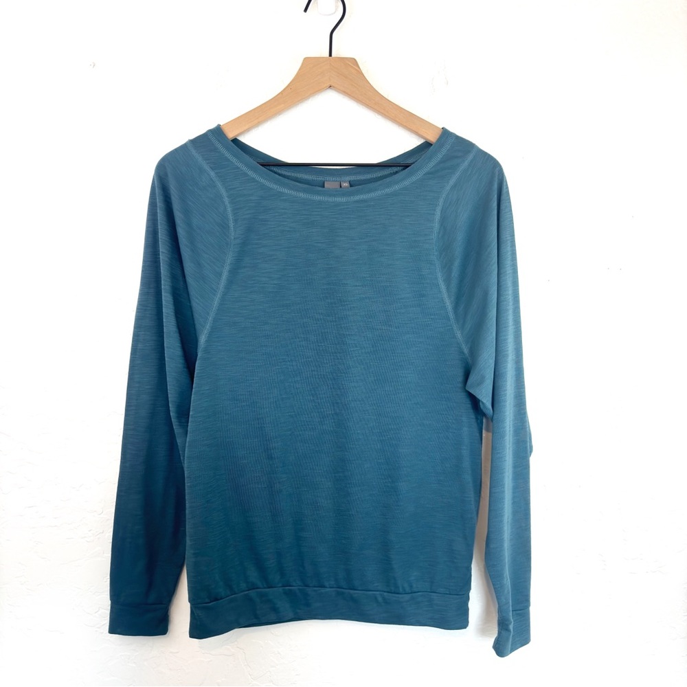 Sweaty Betty Oversized Long Sleeve Blue Top Size Xsmall